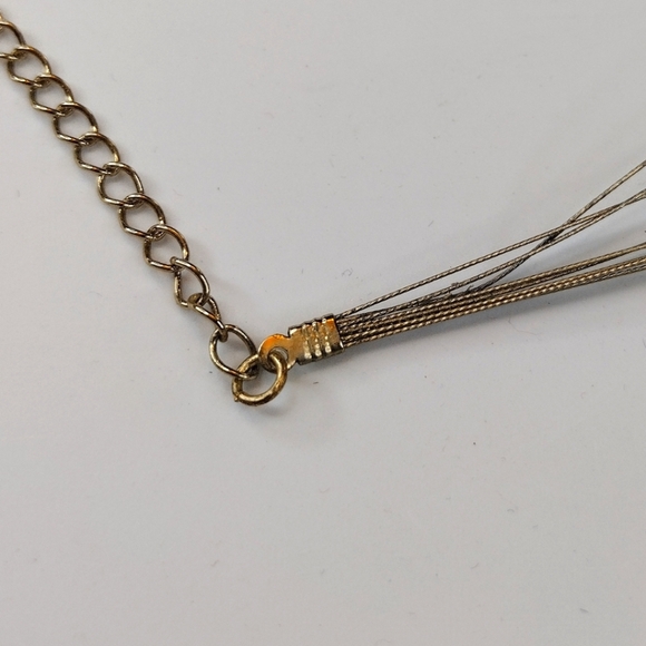 Vintage Amber Iridescent Necklace & Earring Set - Picture 8 of 16